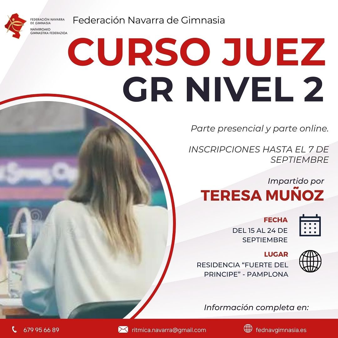 Curso de Juez de Gimnasia R&iacute;tmica Nivel 2 (del 15 al 24 de septiembre)